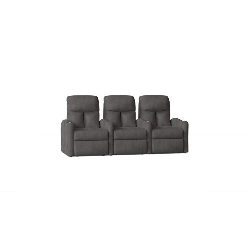 Canapé de cinéma maison (rangée de 3), Électrique, Ombre Smartsuede