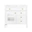 Meuble-lavabo de salle de bain 35,6 po Mid-Century-133954642