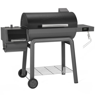FEASTO 30-Inch Heavy-Duty Charcoal Grill with Digital Temperature Control & 2 Meat Probes, Outdoor BBQ Grill with Offset Smoker