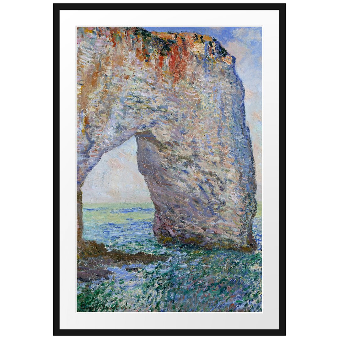 Claude Monet - Die Manneporte Bei Étretat - Im Bilderrahmen Mit Galerie-Passepartout