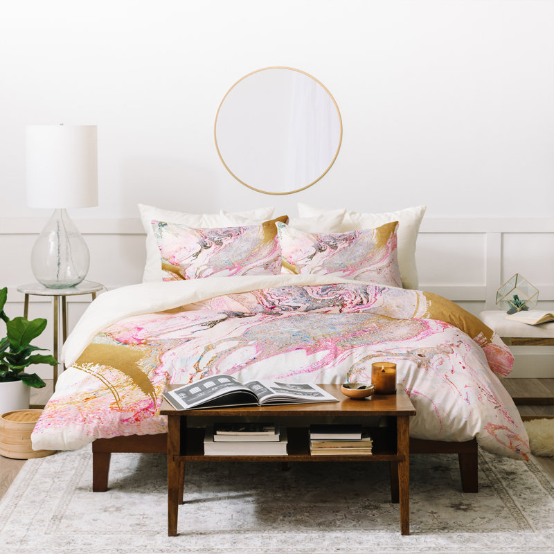 Modern & Contemporary Marble Duvet Cover, Twin/Twin XL Duvet + 1 Sham