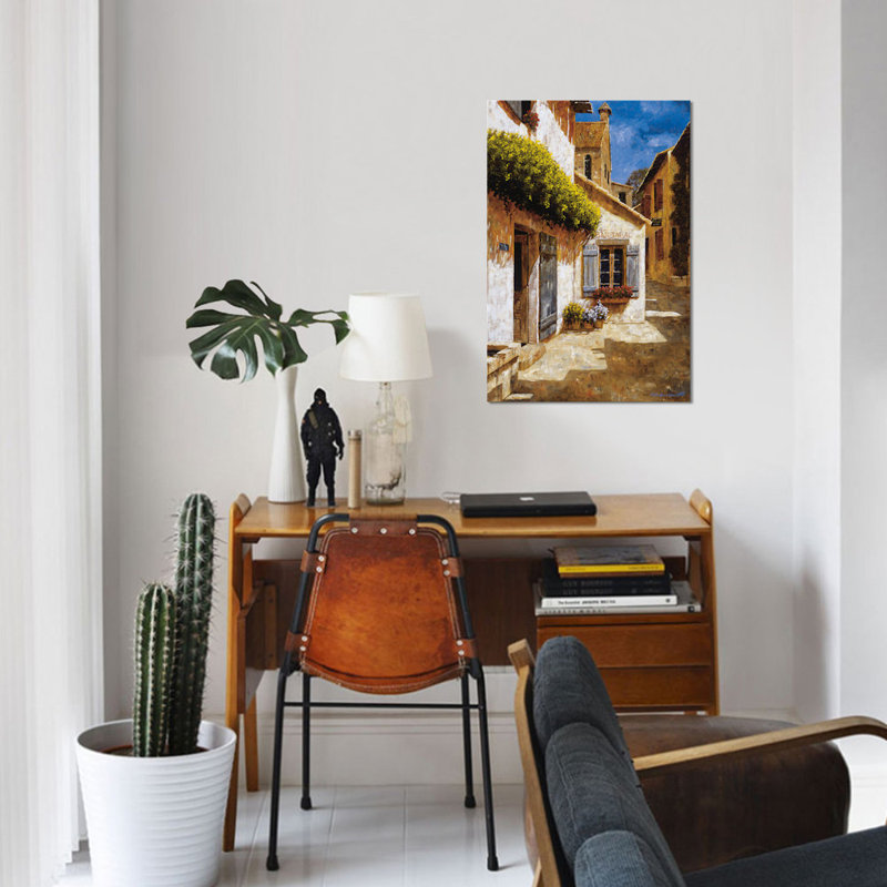 « welcome to my house », reproduction sur toile, H 12 po x l 8 po x P 0,75 po, Pas de tapis, Toile tendue