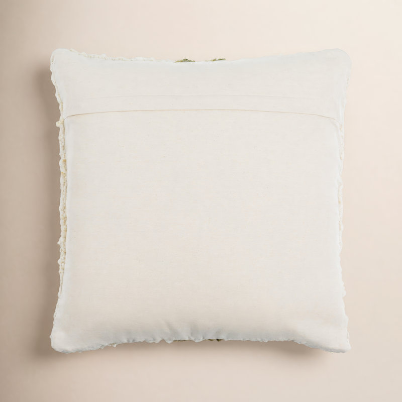 Coussin Alivia, Housse de coussin seulement - sans coussin, Vert olive, 22 po x 22 po