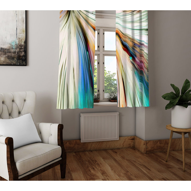 Paire de rideaux semi-transparents Destino, L 40 po x L 82 po