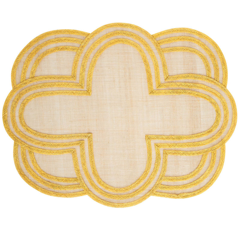 Scallop Stripe Placemat, Sunshine