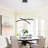 Joleesa 2-Light Modern Chandelier Black Kitchen Island Pendant with Remote Control 24" Inches