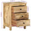 Table de chevet en bois massif Grassmere