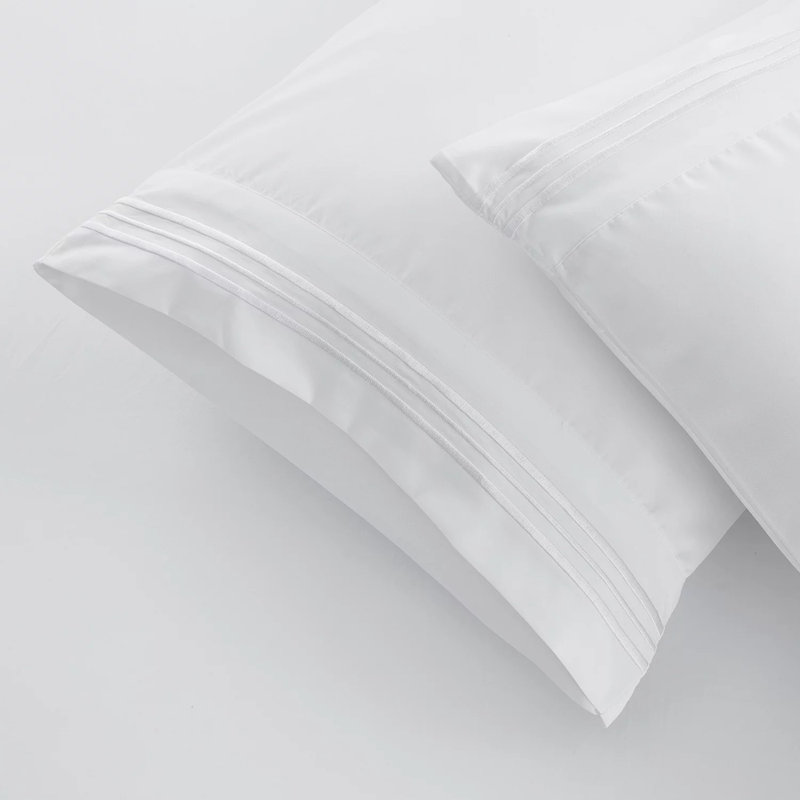 Ensemble de draps en microfibre de luxe égyptien, Double, Blanc