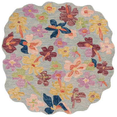 Jardin Hand Tufted Wool; Cotton Floral Indoor Rug
