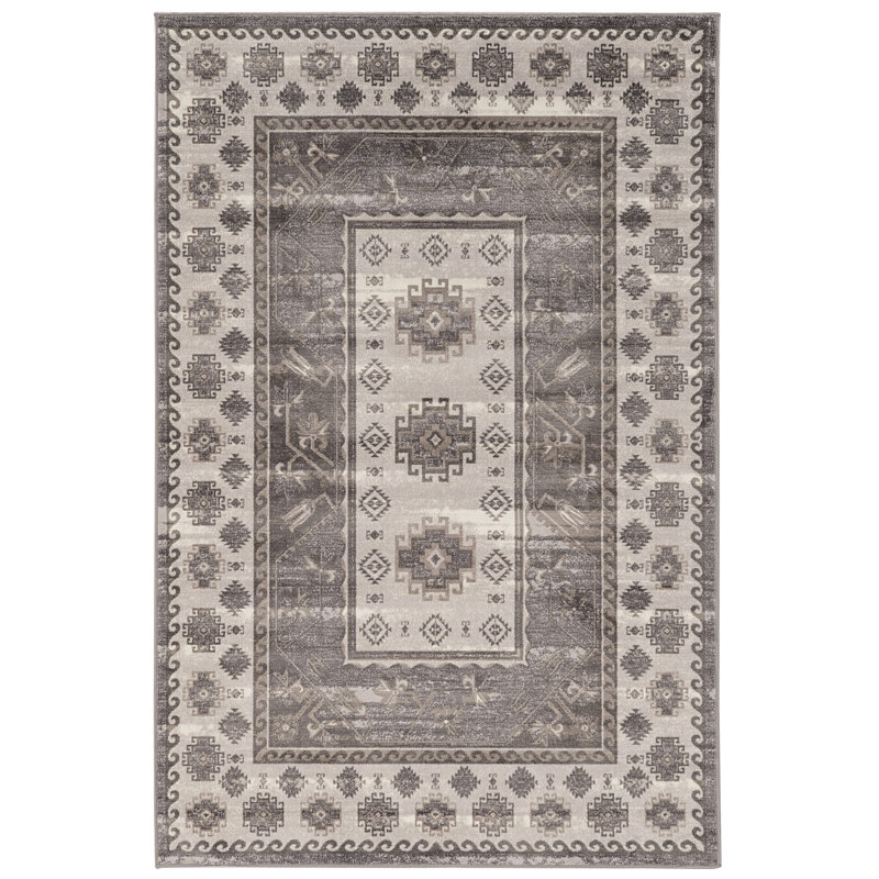 Tapis oriental beige / gris Piggott, Rectangle 2 pi x 3 pi
