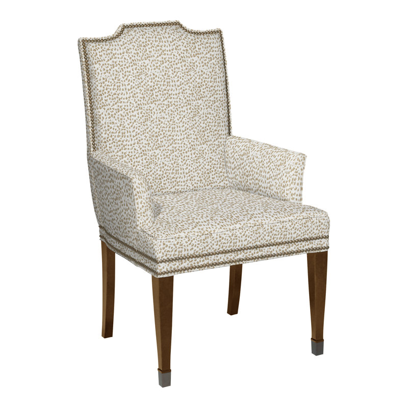 Travis By Michael Weiss Upholstered Arm Chair, Yes, Worthy Snow, Hampton