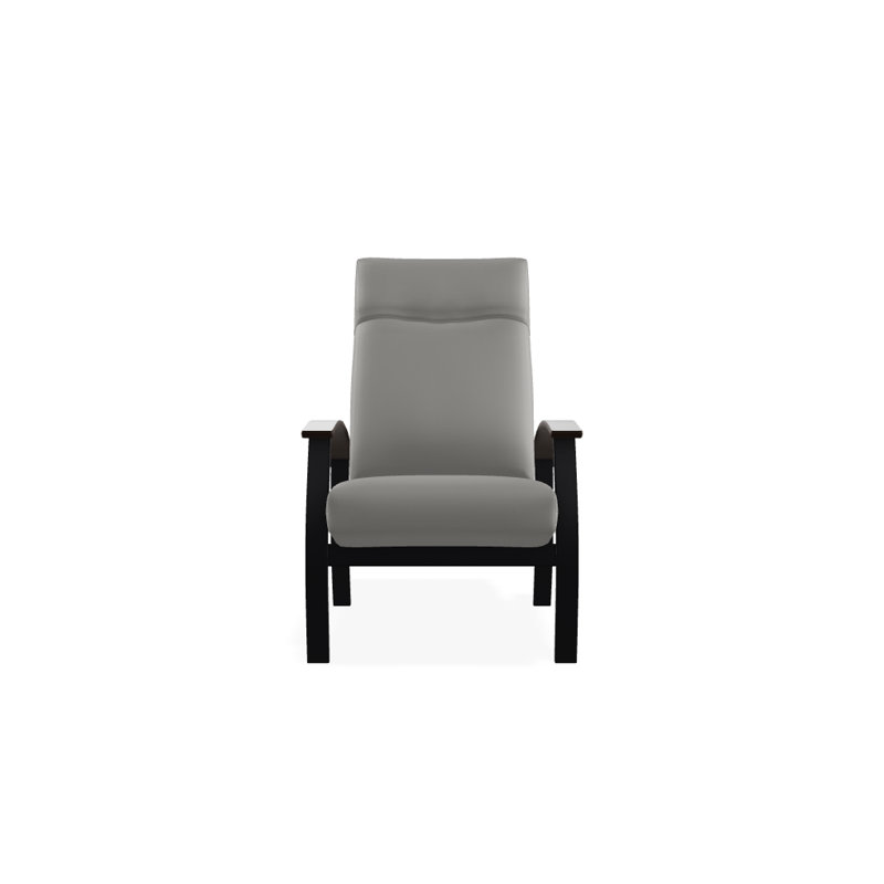 Chaise de patio inclinable avec coussins Askar, Salée, Kona P10, Noir texturé
