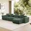 Canapé modulaire moderne en velours, canapé modulaire vert en forme de L, confort à la maison