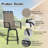  Outdoor Bar Height Chairs, Patio Swivel Bar Stool Of 2, High Back Outdoor Bar Stools For Backyard, Garden, Balcony, Brown-1302326913-1302326912