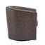 Fauteuil demi-tonneau pivotant en similicuir-664824323