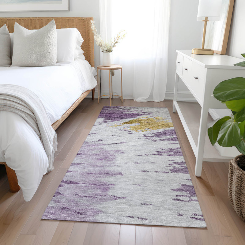 Loreen Washable Abstract Indoor / Outdoor Rug, Runner 2'3" x 7'6"