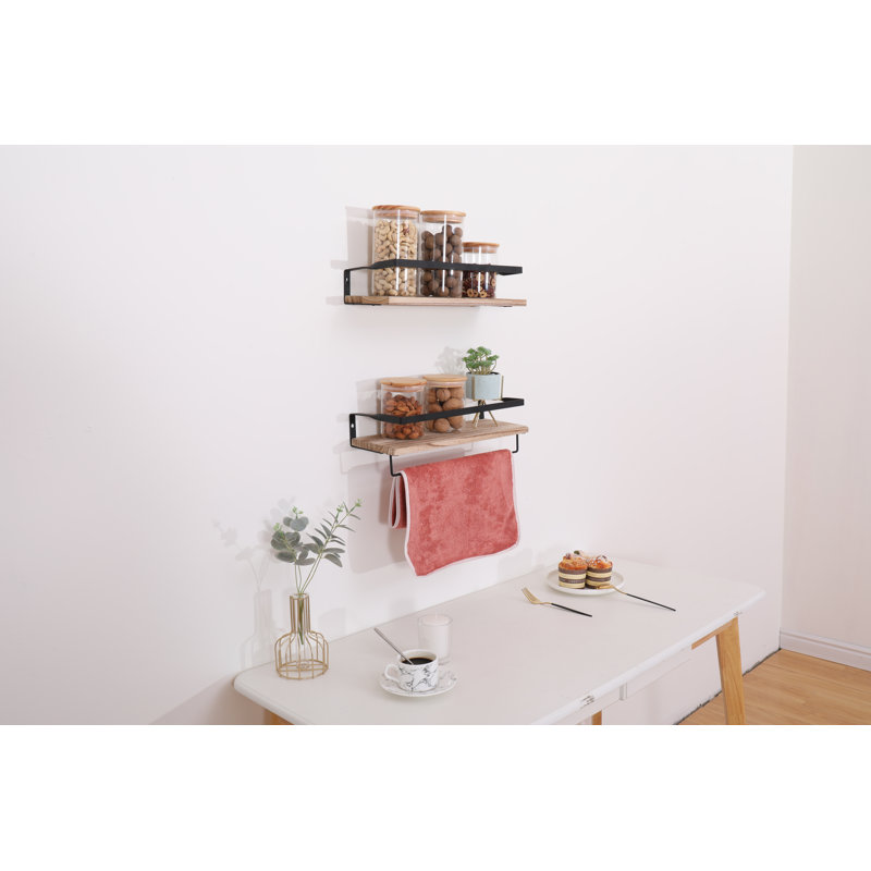 Turah 2 Piece Paulownia Bracket Shelf