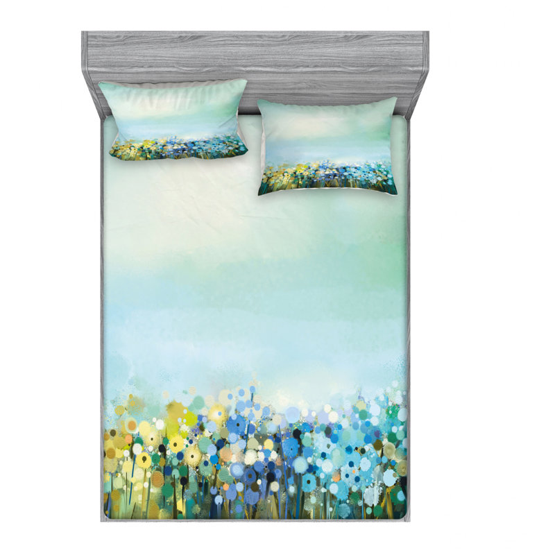 Impression impressionniste, ensemble de draps à motif floral