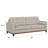 Mid-Century Modern Tufted Sofa with Bolster Pillows
