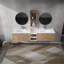 Meuble-lavabo mural élégant avec rangement abondant et attrait moderne