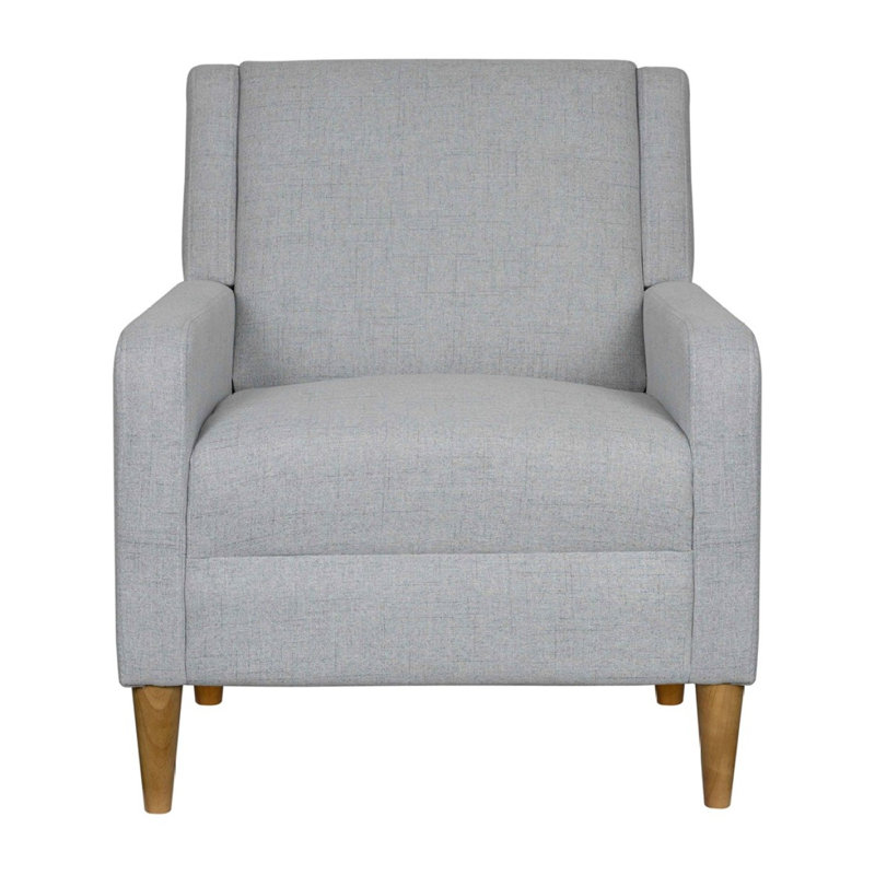 Fauteuil d'appoint rembourré, Tissu gris pâle