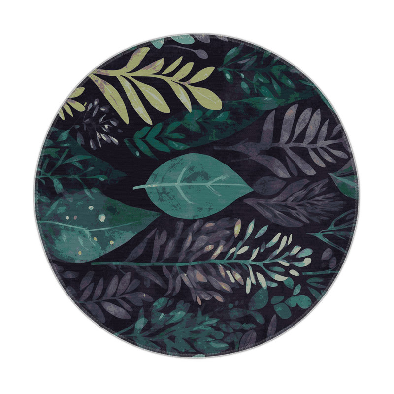 Dreamleaf Indoor And Outdoor Area Rug, Round 5'