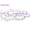 Canapé modulaire surdimensionné avec repose-pieds et méridienne, canapé moderne capitonné pour le salon-1144970187