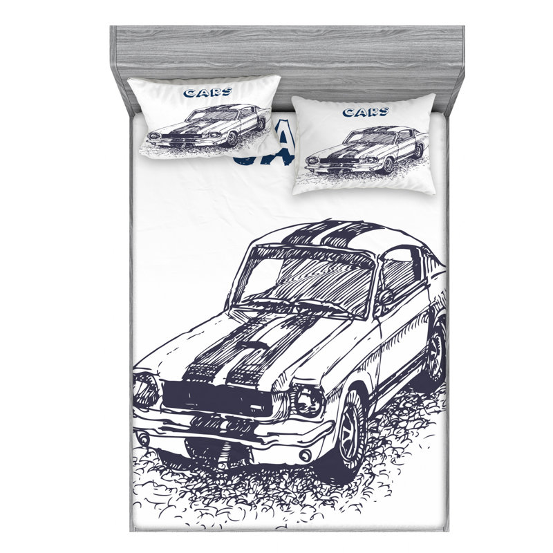 Microfiber Sheet Set, Queen Sheet Set with Fitted Sheet