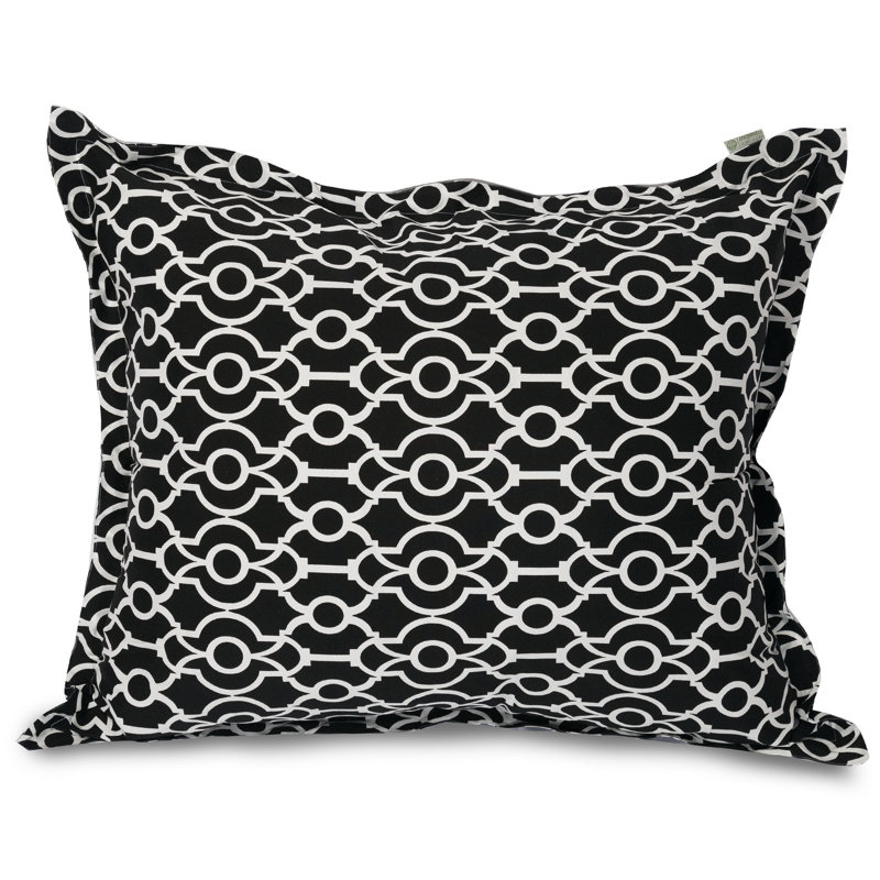 Housse et insert de coussin rectangulaire d'extérieur Athens, Noir