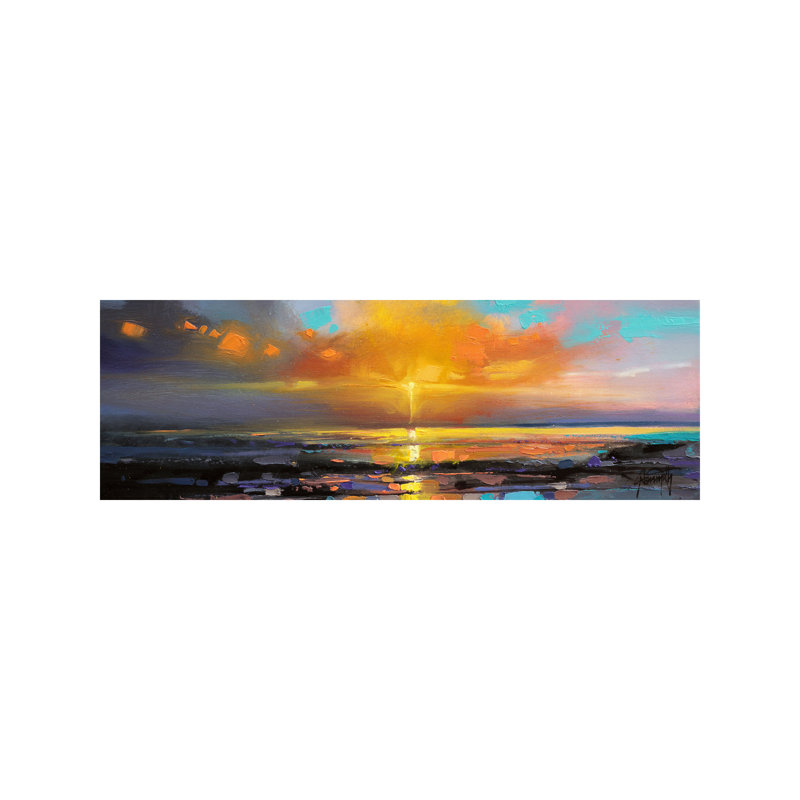 Sunburst by Scott Naismith - Wrapped Canvas Panoramic Painting, 30.48 cm H x 91.44 cm W x 3.175 cm D