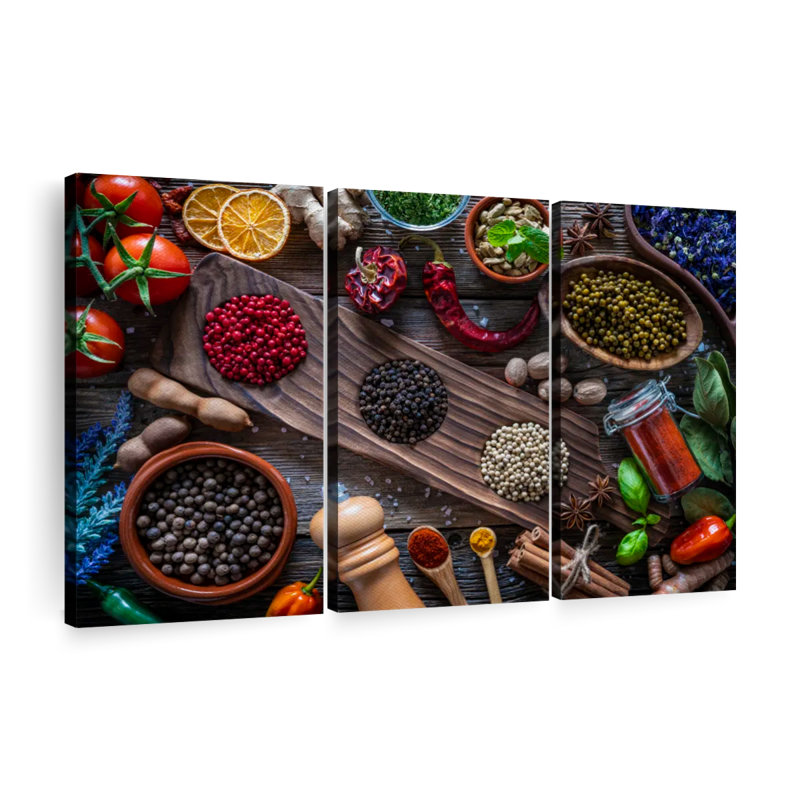 «Spice For Taste», 3 pièces, H 20 po x l 33 po