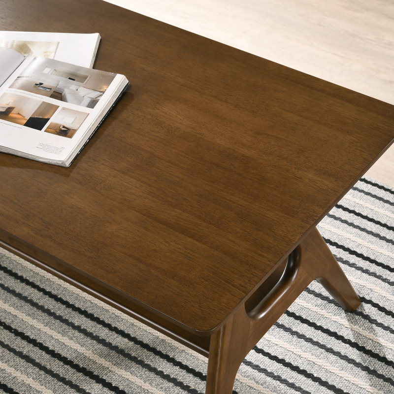 Ensemble de tables basses 3 pièces Mid-Century modernes en bois avec rangement, parfait pour le salon