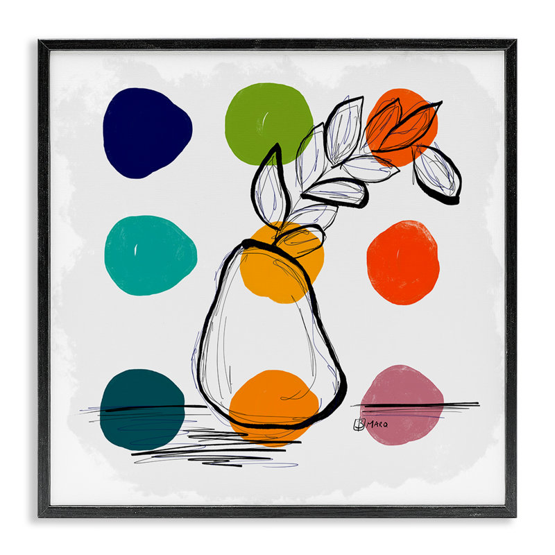 Dessin botanique de poire, dessin par Beki Marquardt, Giclée encadrée noir minuit, H 12 po x l 12 po