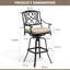 Tabouret de bar pivotant en aluminium pour l'extérieur 30 po avec coussin Sunbrella-1328892553