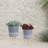 S/2 10/12" DIAMOND PLANTER W/ WOOD LEGS(KD)
