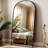 Arched Full Length Mirror with Aluminum Alloy Frame, Shatterproof Glass, Wall-Mounted/Leaning/Freestanding Design-837535203-837535200