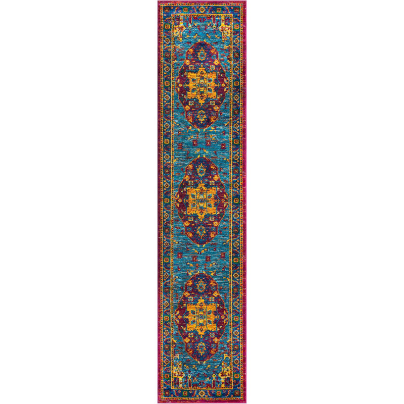 Markon Ikat Indoor Rug, Runner 2'7" x 12'