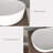 FRALIMK 15'' Matte White Solid Surface Oval Vessel Bathroom Sink