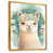 Toile avec cadre flottant or