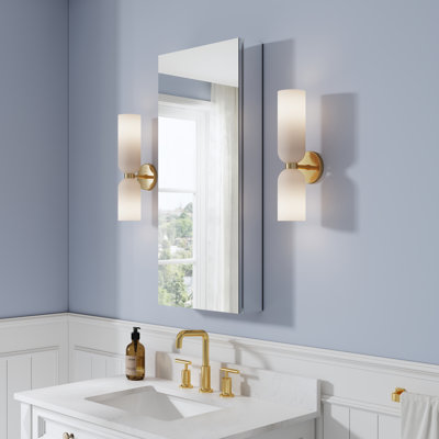 36''H Bathroom Medicine Cabinet, Recessed Or Surface-Mount Design With Adjustable Glass Shelves