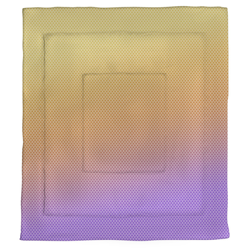 Édredon simple réversible Katelyn Elizabeth, Édredon très grand, Orange / mauve