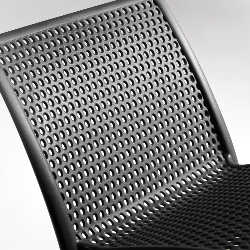 Tramontina Isabelle Stackable Dining Chairs – Stylish Ventilated Seating for Indoor or Outdoor Use, Black