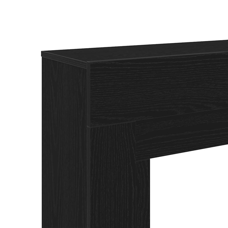 Fireplace Surround 30 Cm Engineered Wood, Black Oak, 87.5cm H x 100cm W x 30cm D