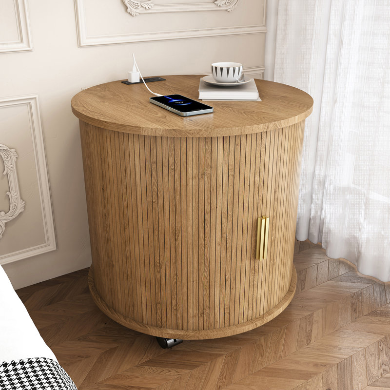 60 cm W Bedside Table, Oak