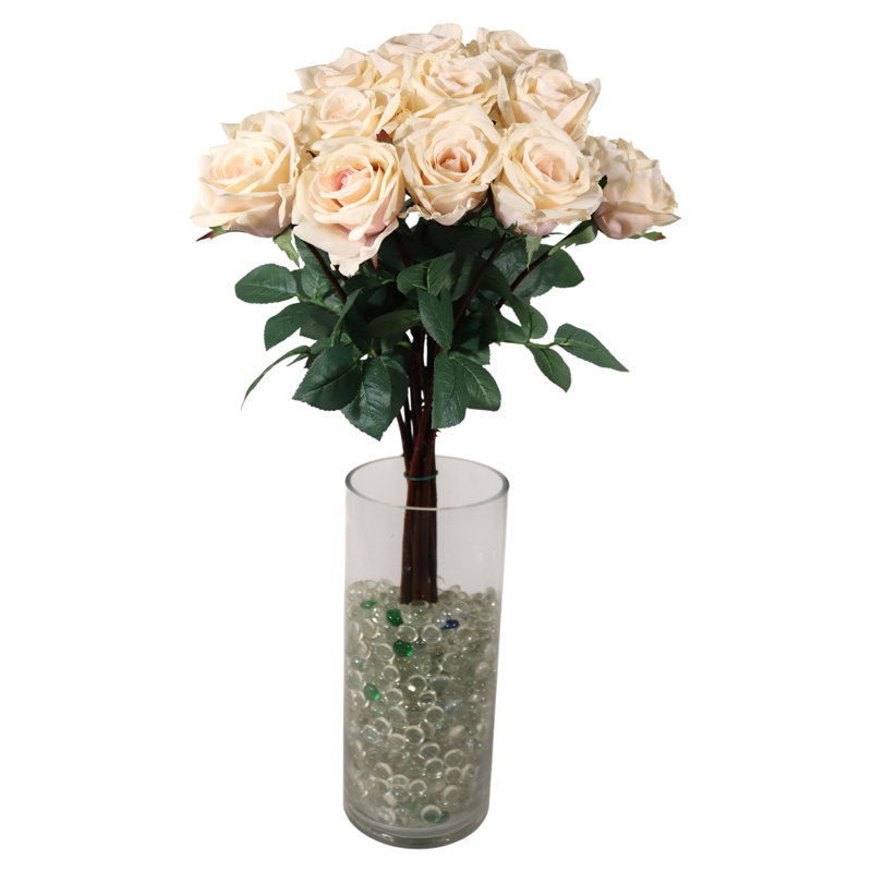 12pc 27"real Touch Rose 4"dia -pink