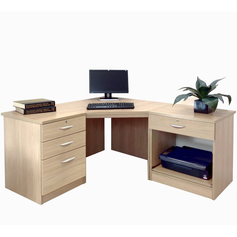 Walshaw Solid Wood Writing Desk, Sandstone