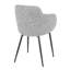 Chaise en métal noir et tissu gris-290882568-290882565