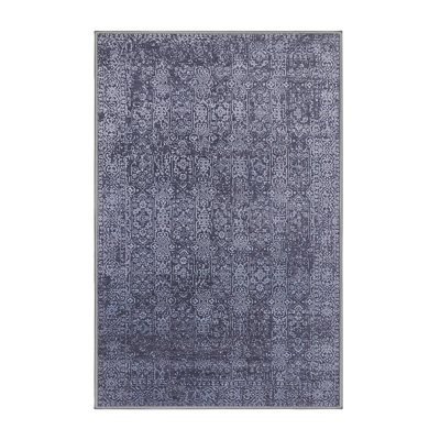 Tapis oriental bleu / blanc