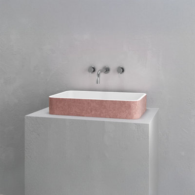 Vast Studio Textured Concrete Rectangular Countertop Bathroom Sink