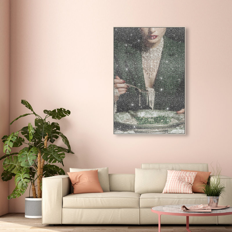 Forest Feast Canvas Fashion Print by Oliver Gal, Black Frame, 10 x 15, 37"H x 25"W, Silver Floater Frame